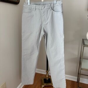 Lululemon ABC Classic-Fit 5 Pocket Pant Trousers Warpstreme in Silver Drop Sz 30